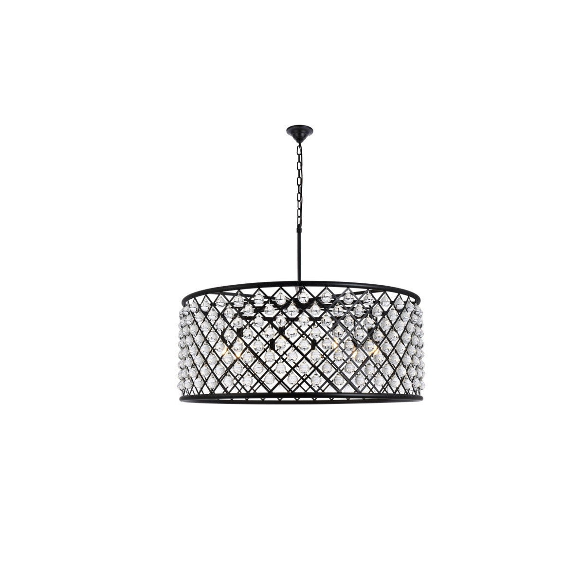 Elegant Lighting - 1213G43MB/RC - Ten Light Chandelier - Madison - Matte Black