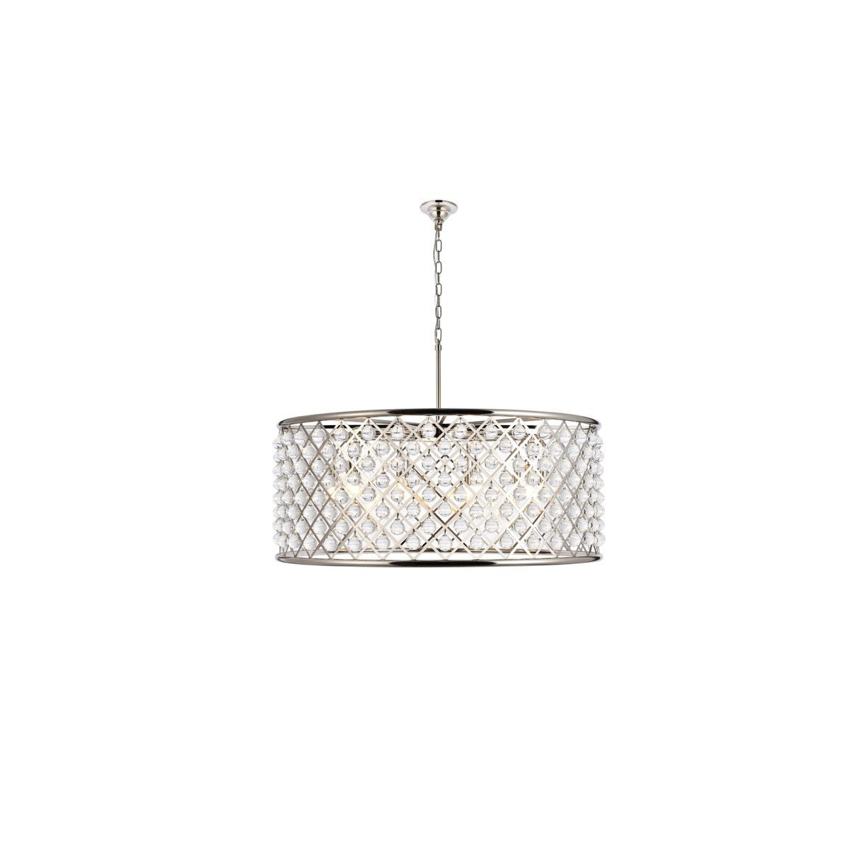 Elegant Lighting - 1213G43PN/RC - Ten Light Chandelier - Madison - Polished Nickel