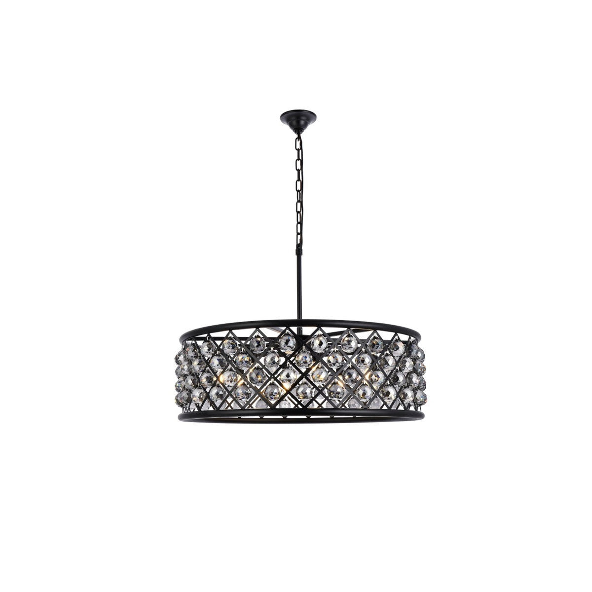 Elegant Lighting - 1214D32MB-SS/RC - Eight Light Chandelier - Madison - Matte Black