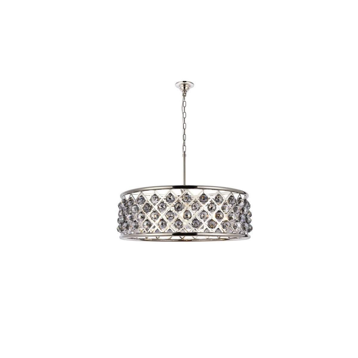 Elegant Lighting - 1214D32PN-SS/RC - Eight Light Chandelier - Madison - Polished Nickel