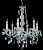 Elegant Lighting - 7956D24C/RC - Six Light Chandelier - Verona - Chrome