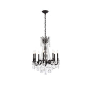 Elegant Lighting - 9208D24DB/RC - Eight Light Chandelier - Rosalia - Dark Bronze