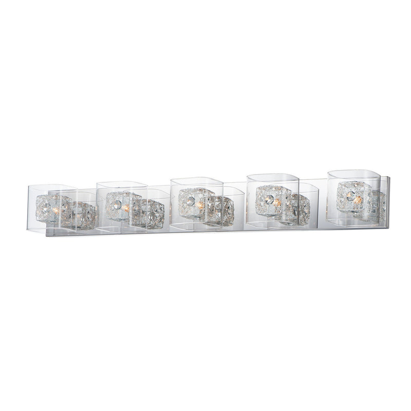 ET2 - E22835-18PCPC - Five Light Bath Vanity - Gem - Polished Chrome