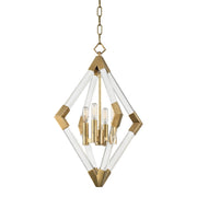 Hudson Valley - 4617-AGB - Four Light Pendant - Lyons - Aged Brass