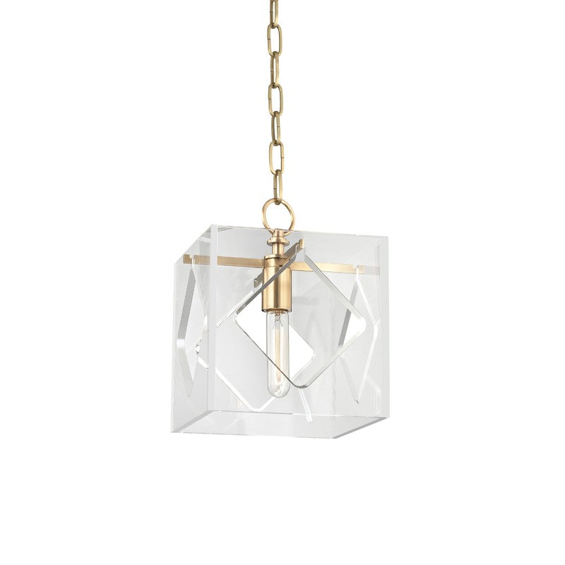 Hudson Valley - 5909-AGB - One Light Lantern - Travis - Aged Brass