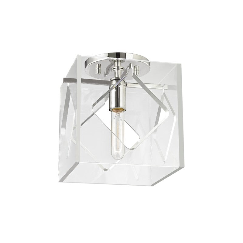 Hudson Valley - 5909F-PN - One Light Semi Flush Mount - Travis - Polished Nickel