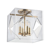 Hudson Valley - 5912F-AGB - Four Light Semi Flush Mount - Travis - Aged Brass