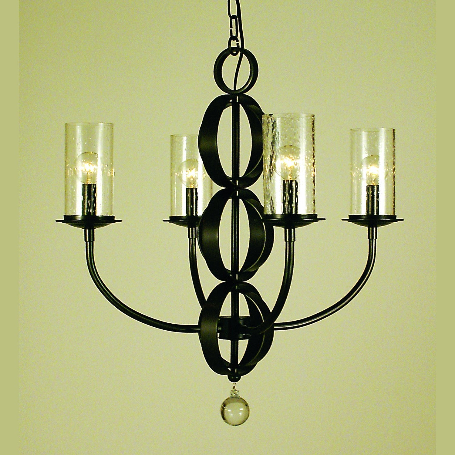 Framburg - 1044 BN - Four Light Chandelier - Compass - Brushed Nickel
