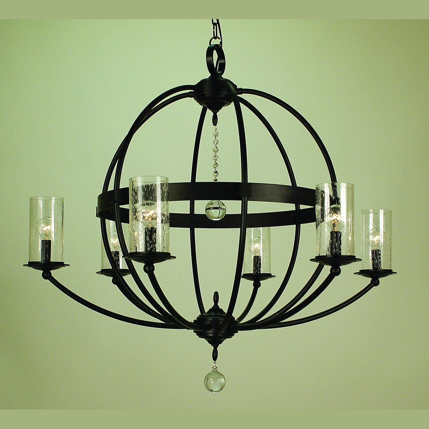 Framburg - 1077 BN - Six Light Foyer Chandelier - Compass - Brushed Nickel