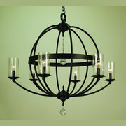 Framburg - 1077 BN - Six Light Foyer Chandelier - Compass - Brushed Nickel