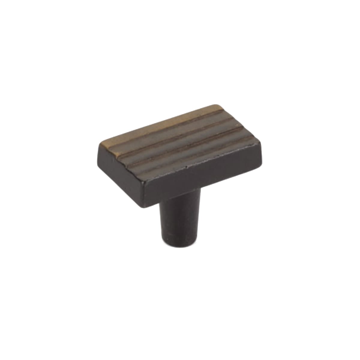 Stradella 1-1/2" "T" Bar Solid Cast Bronze Ridged Luxury Cabinet Bar Knob / Drawer Bar Knob