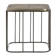 Arteriors - 2118 - Side Table - Octavia - Antique Silver/Natural Iron