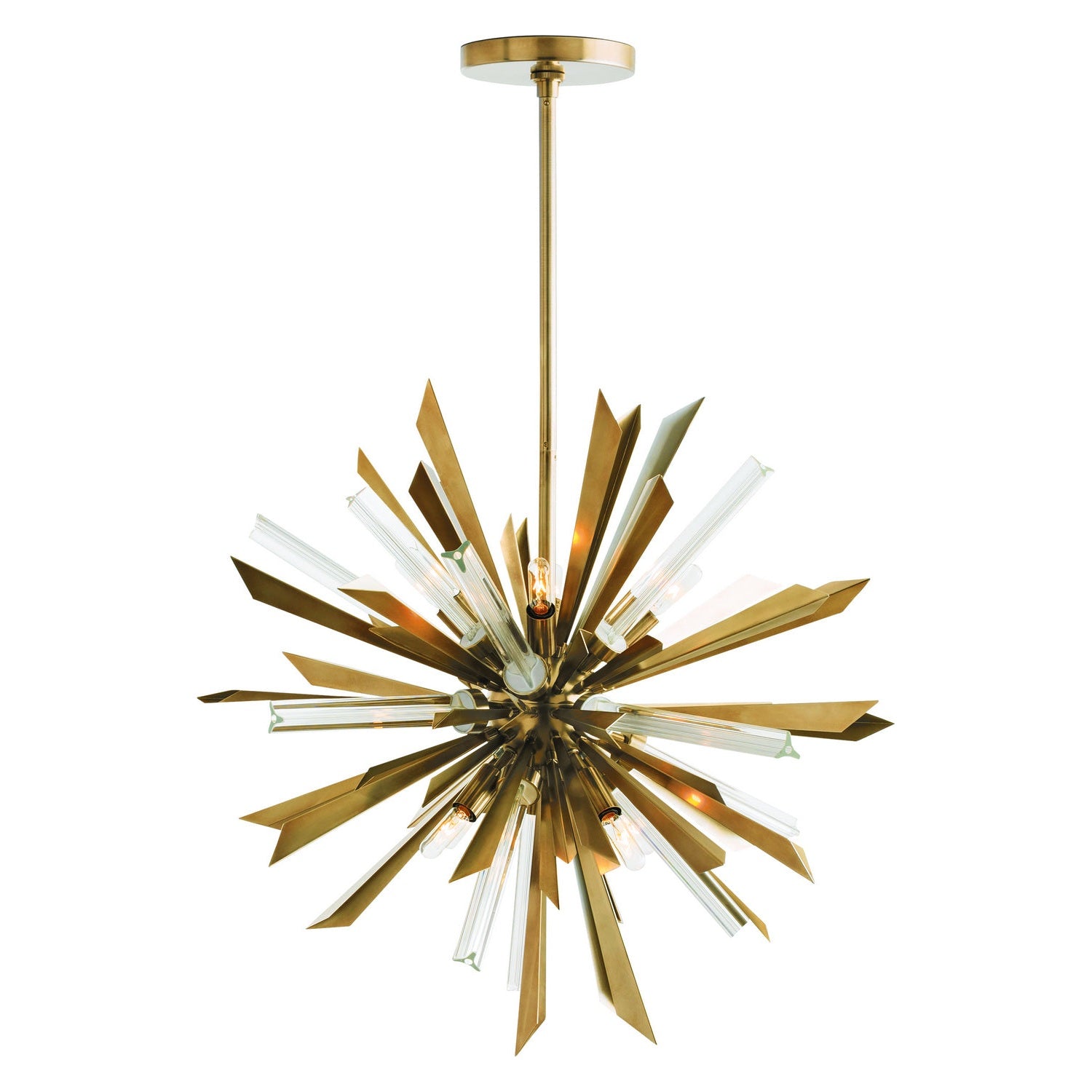 Arteriors - 89027 - Eight Light Chandelier - Waldorf - Antique Brass