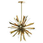 Arteriors - 89027 - Eight Light Chandelier - Waldorf - Antique Brass