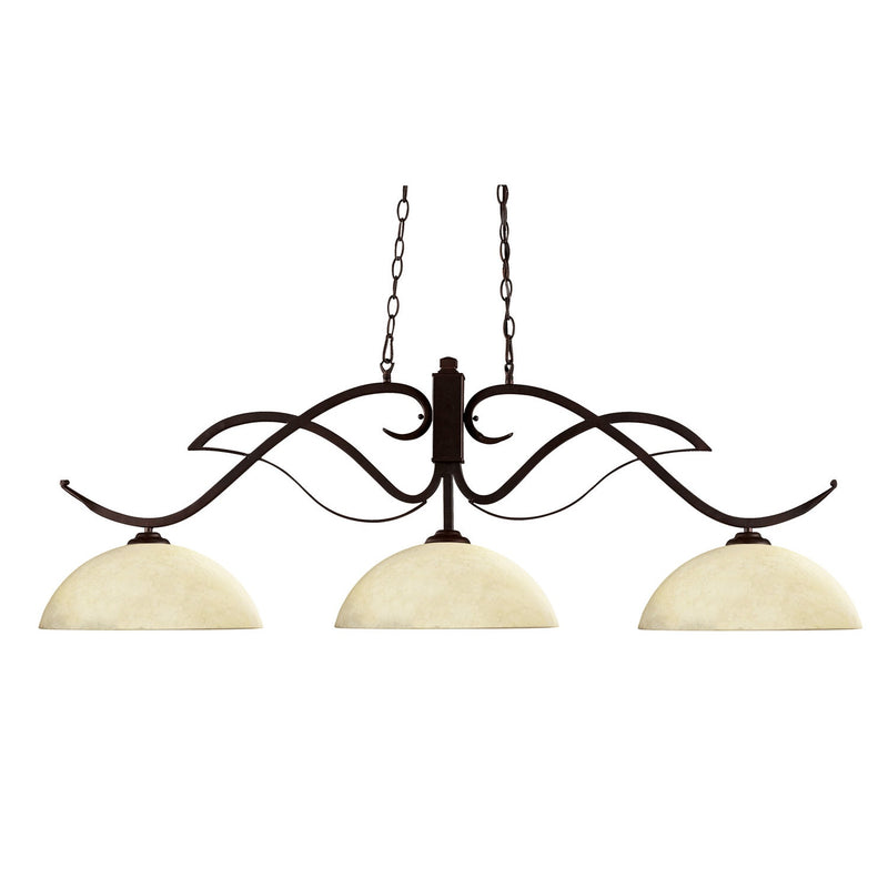 Z-Lite - 126BRZ-DGM14 - Three Light Billiard - Phoenix - Bronze