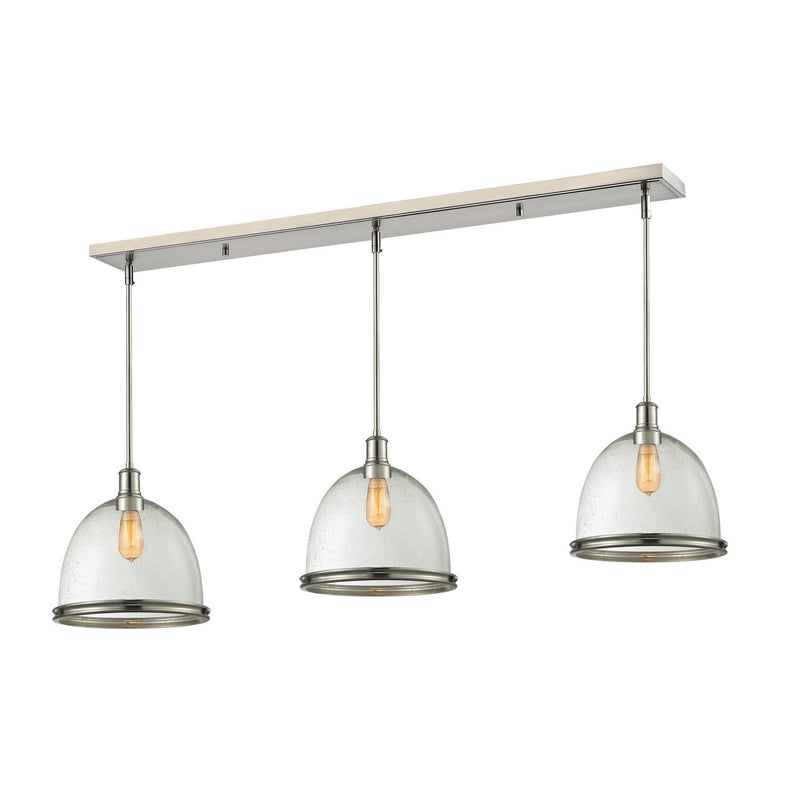 Z-Lite - 718P13-3BN - Three Light Linear Chandelier - Mason - Brushed Nickel