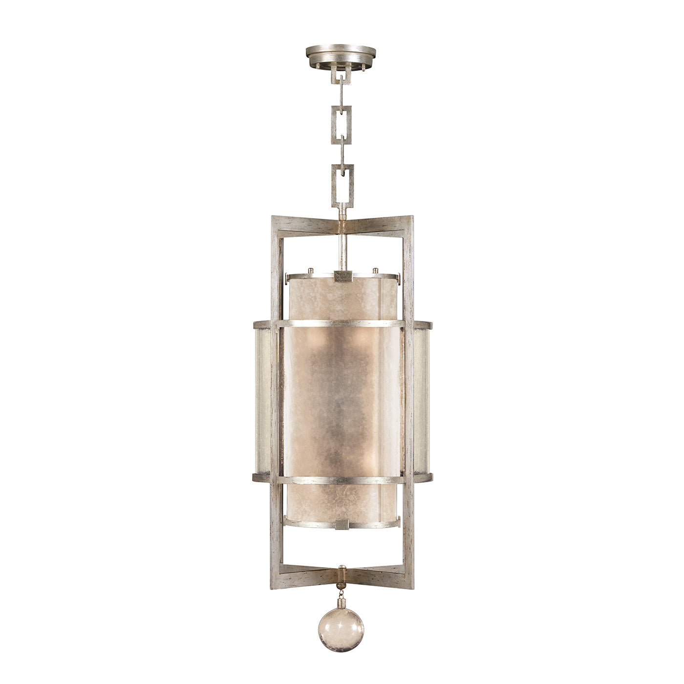 Fine Art Handcrafted Lighting - 591240-2ST - Six Light Lantern - Singapore Moderne - Silver