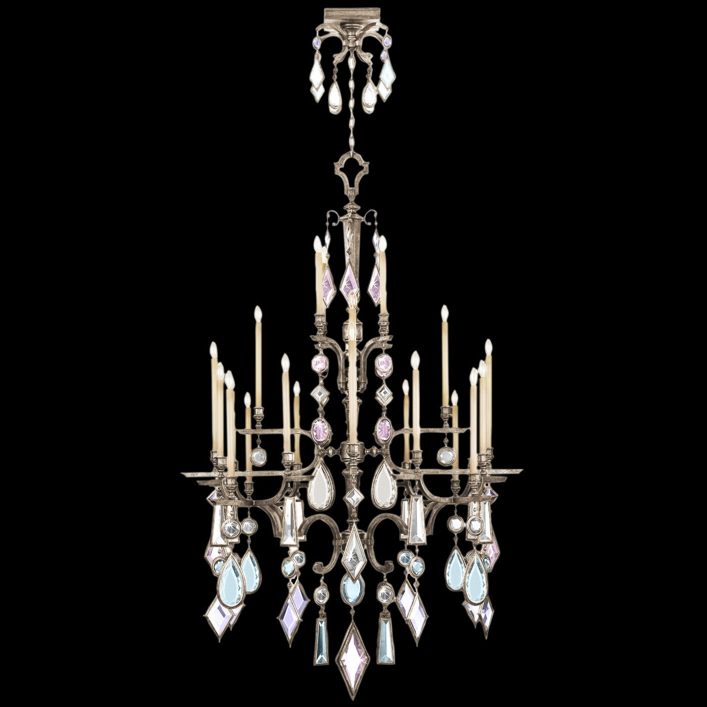 Fine Art Handcrafted Lighting - 714040-1ST - 24 Light Chandelier - Encased Gems - Silver