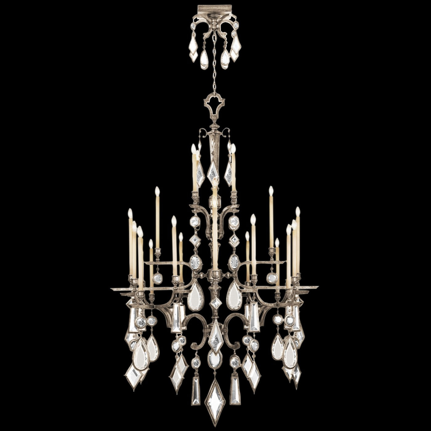 Fine Art Handcrafted Lighting - 714040-3ST - 24 Light Chandelier - Encased Gems - Silver