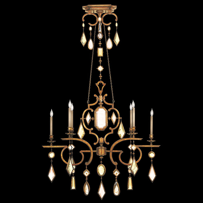 Fine Art Handcrafted Lighting - 726040-1ST - Six Light Chandelier - Encased Gems - Gold
