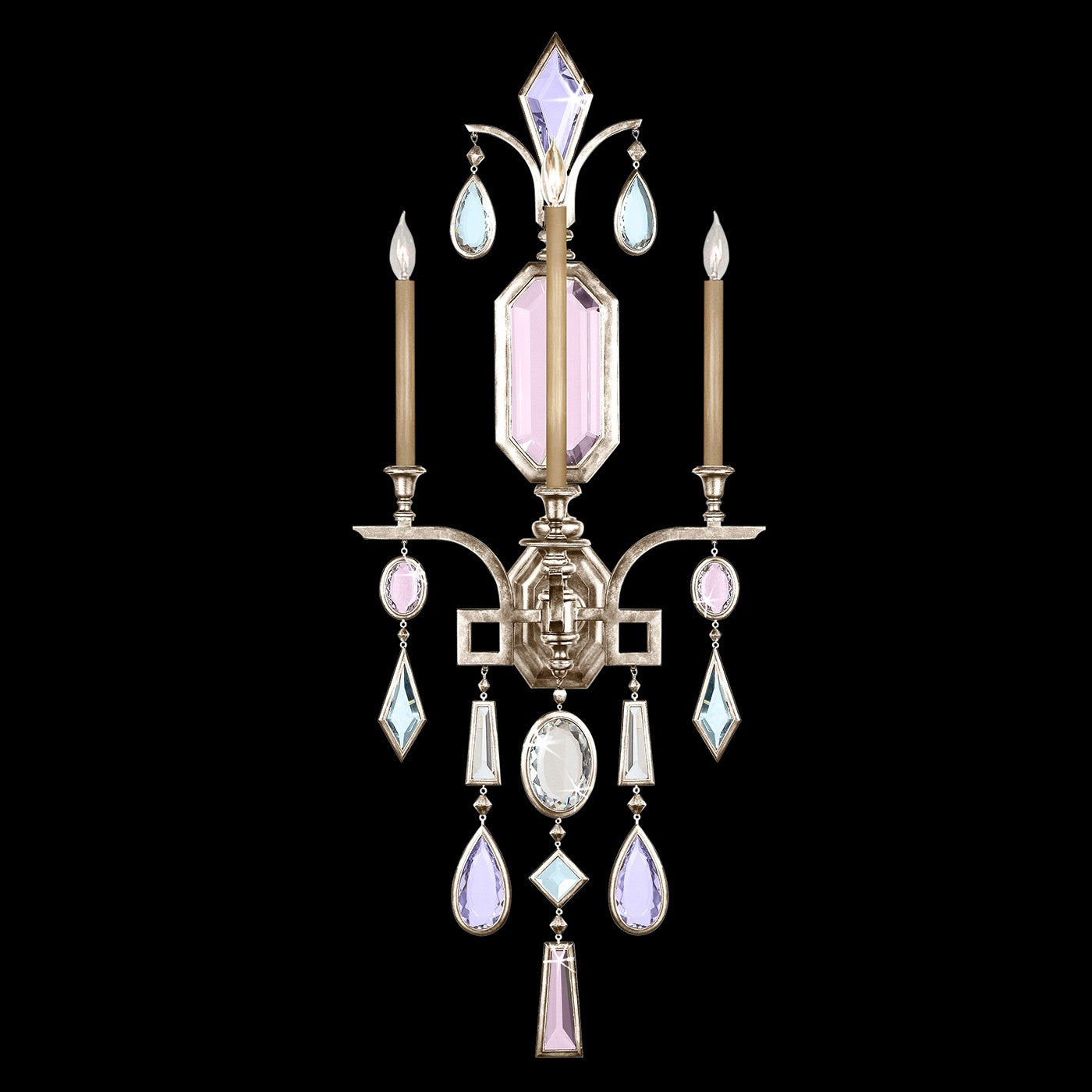 Fine Art Handcrafted Lighting - 726950-1ST - Three Light Wall Sconce - Encased Gems - Silver
