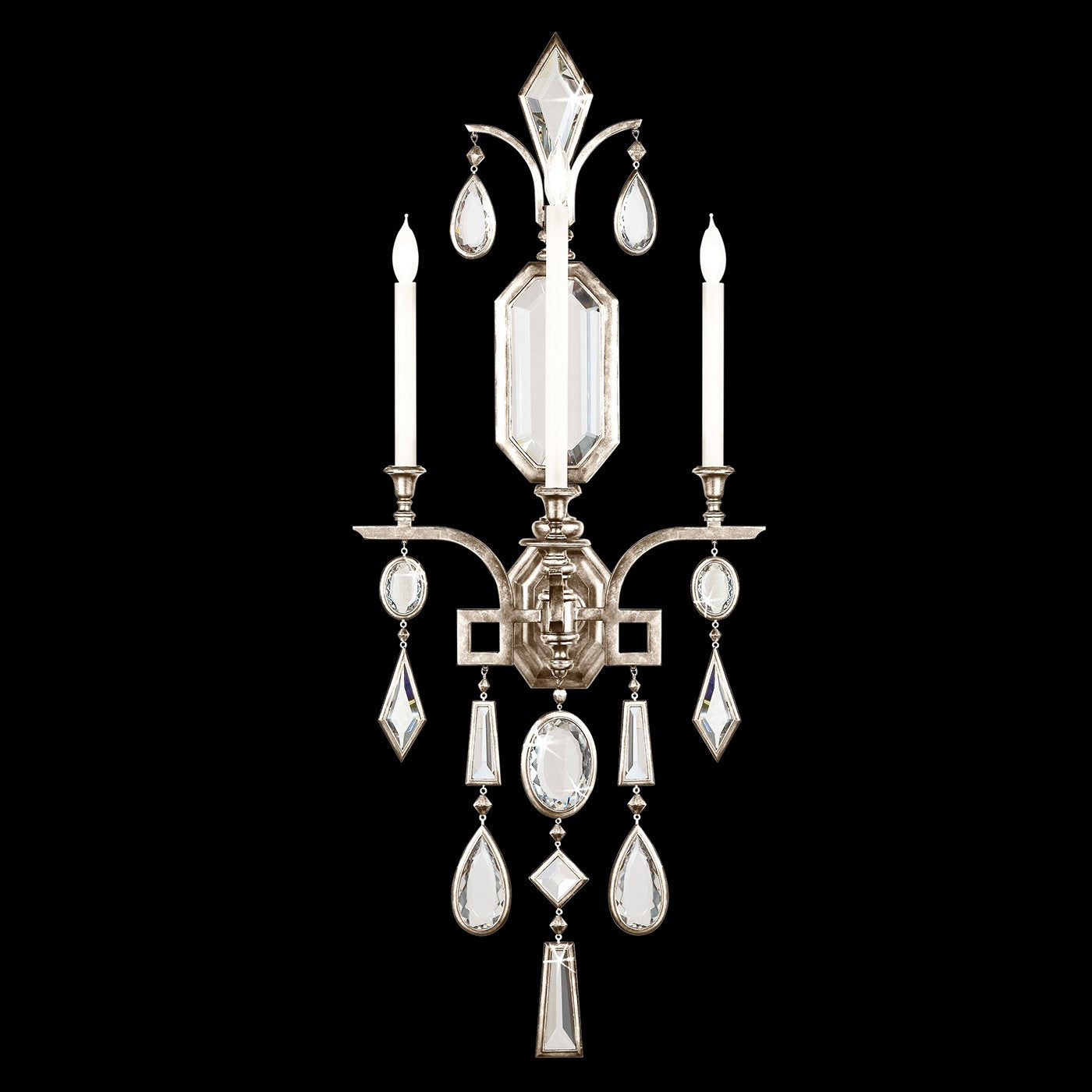 Fine Art Handcrafted Lighting - 726950-3ST - Three Light Wall Sconce - Encased Gems - Silver