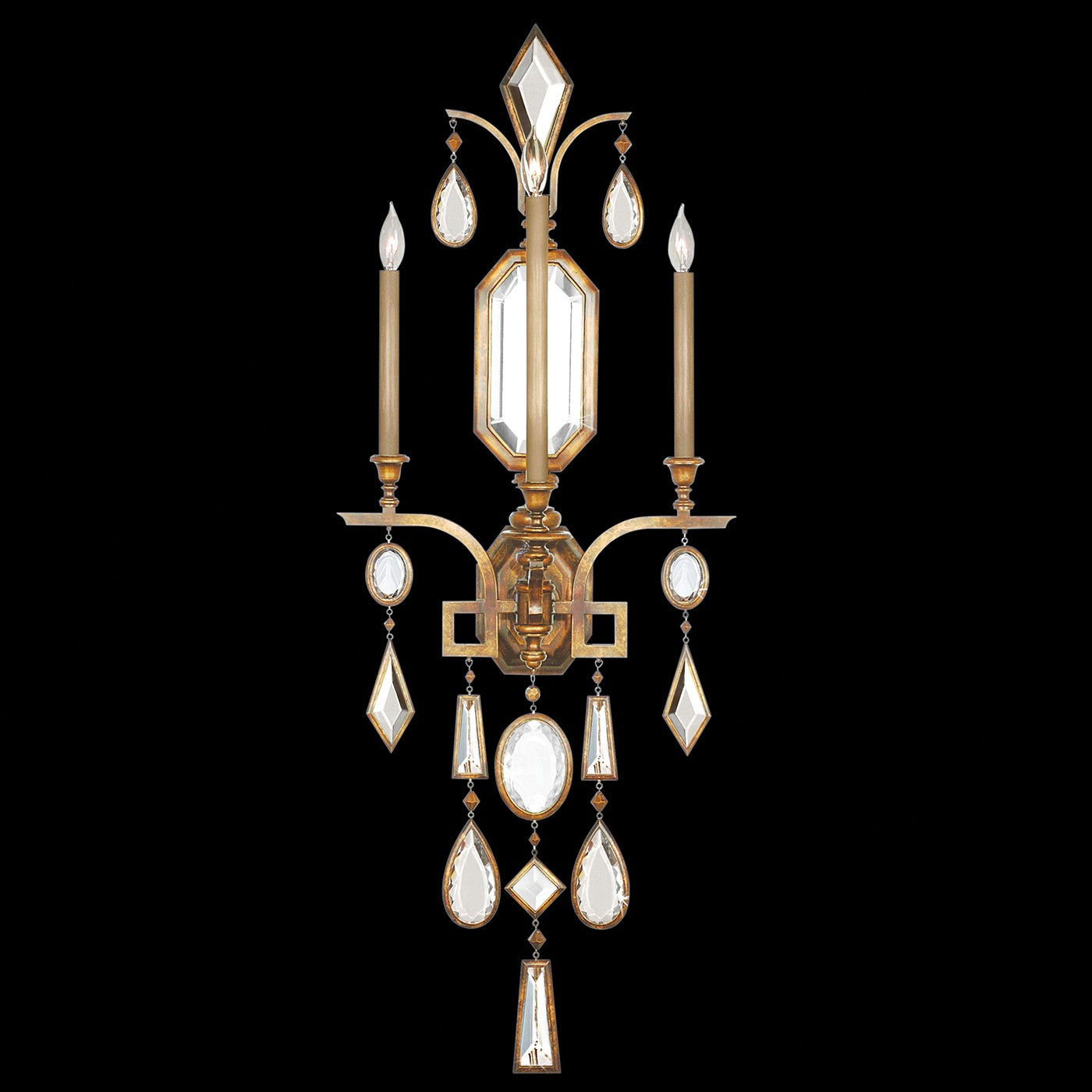 Fine Art Handcrafted Lighting - 727050-3ST - Three Light Wall Sconce - Encased Gems - Gold