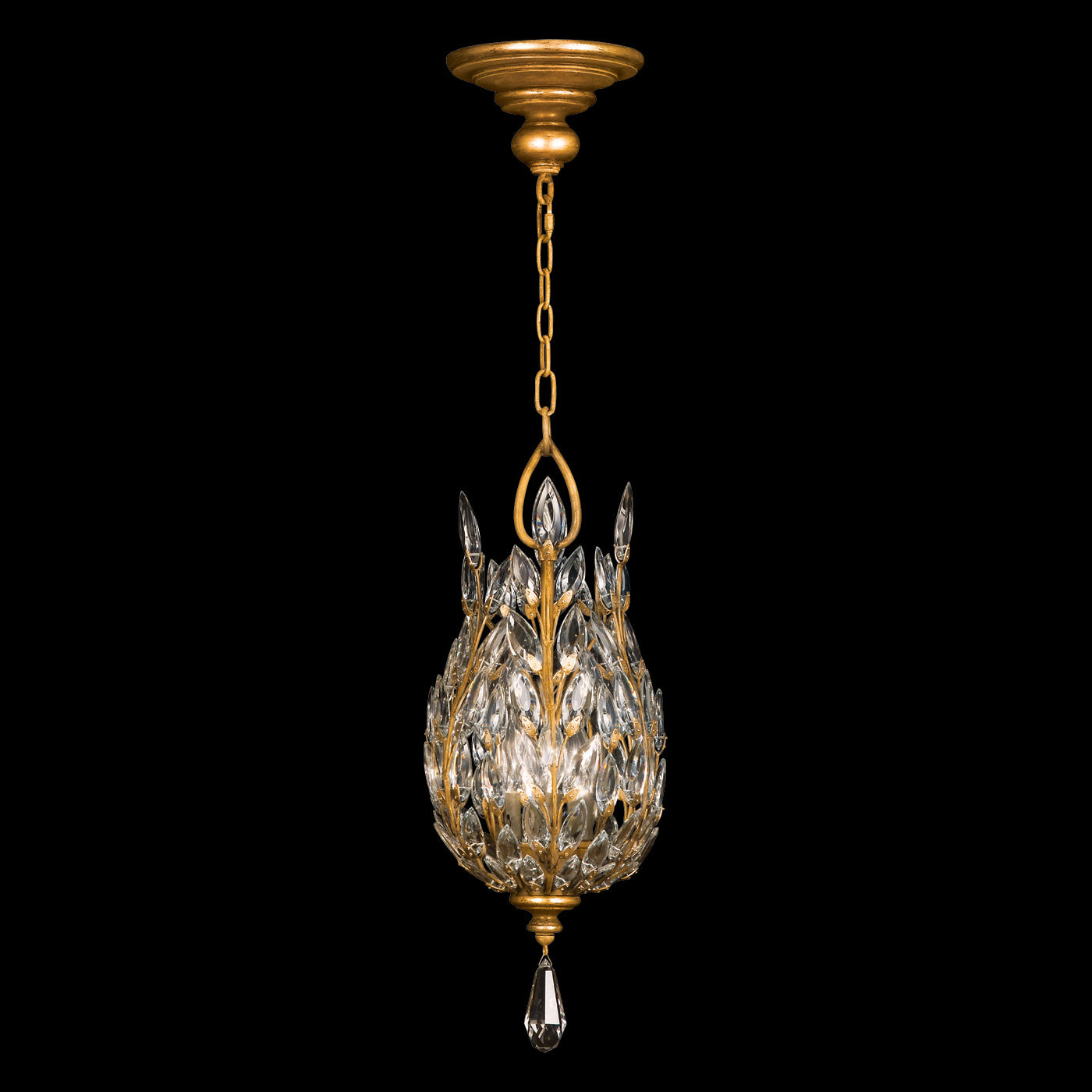 Fine Art Handcrafted Lighting - 804640-2ST - Three Light Lantern - Crystal Laurel - Gold