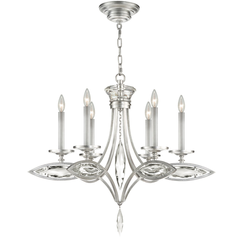 Fine Art Handcrafted Lighting - 843540-12ST - Six Light Chandelier - Marquise - Silver