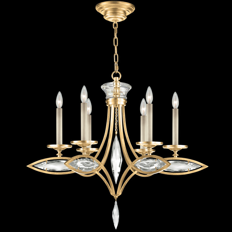 Fine Art Handcrafted Lighting - 843540-22ST - Six Light Chandelier - Marquise - Gold