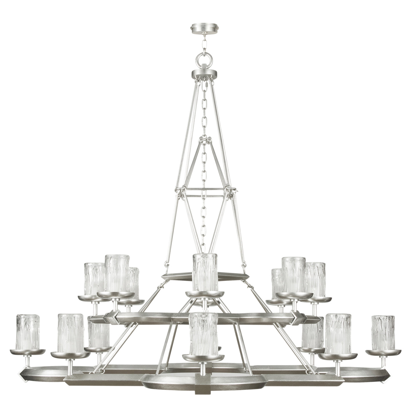 Fine Art Handcrafted Lighting - 860540-2ST - 16 Light Chandelier - Liaison - Silver