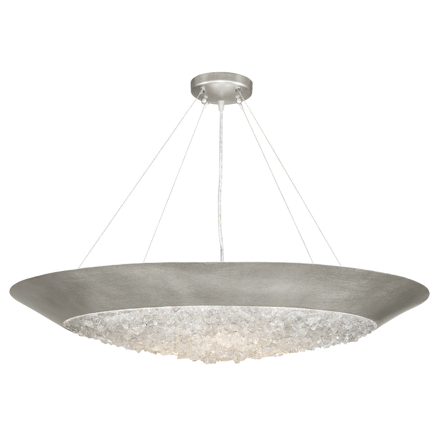 Fine Art Handcrafted Lighting - 876440ST - Three Light Pendant - Arctic Halo - Silver