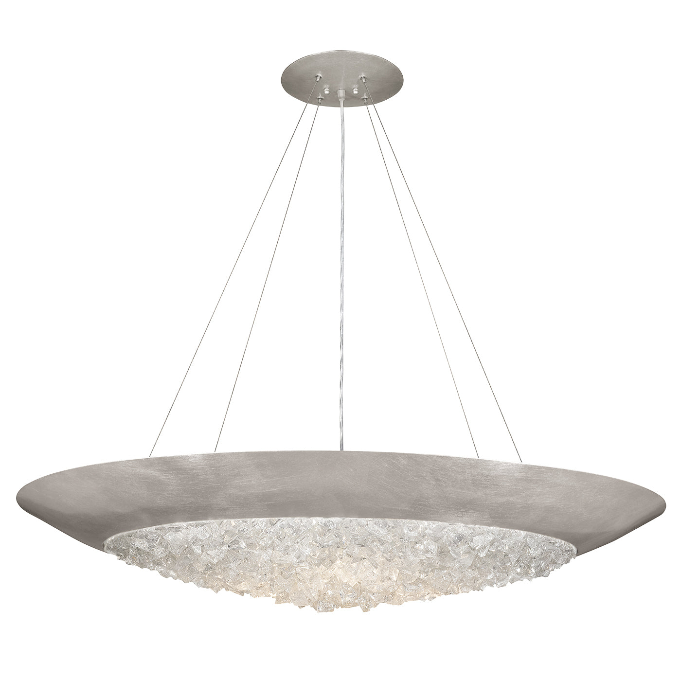 Fine Art Handcrafted Lighting - 876540ST - Three Light Pendant - Arctic Halo - Silver