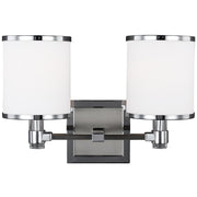 Generation Lighting - VS23302SN/CH - Two Light Vanity - Prospect Park - Satin Nickel / Chrome