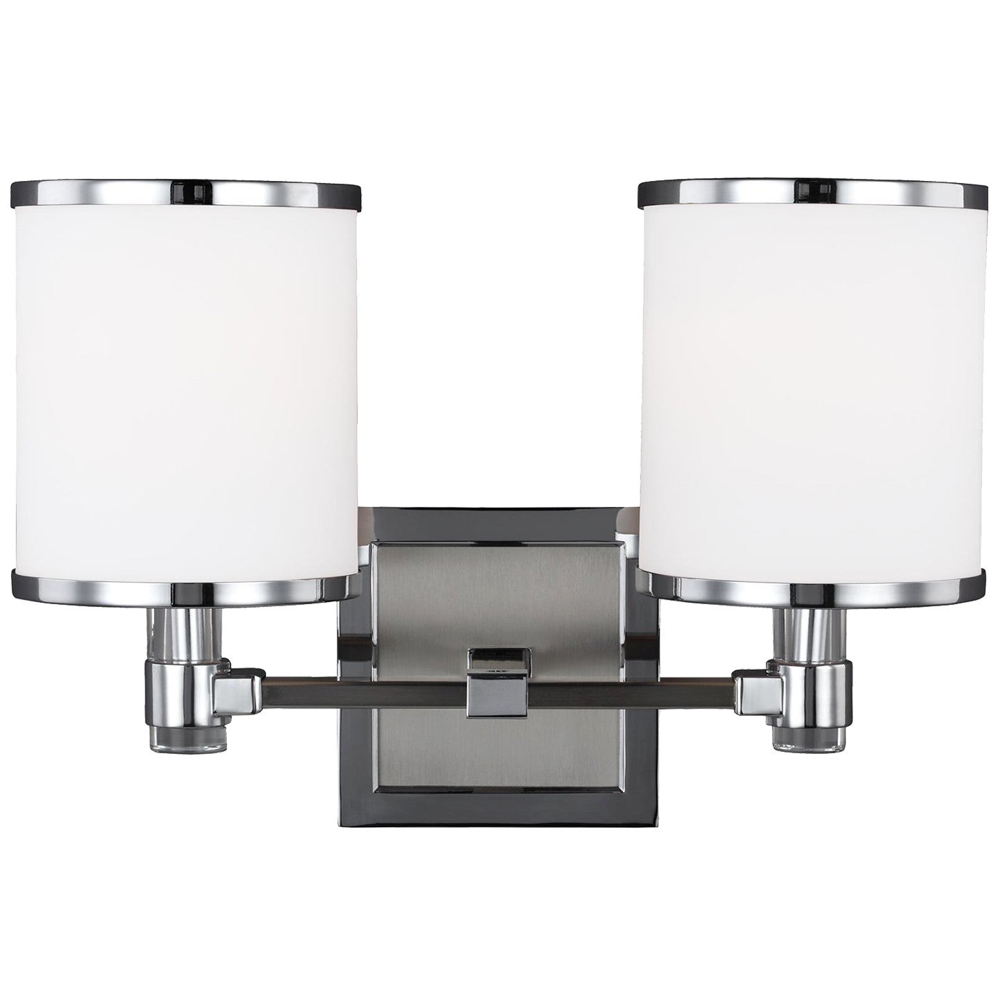 Generation Lighting - VS23302SN/CH - Two Light Vanity - Prospect Park - Satin Nickel / Chrome