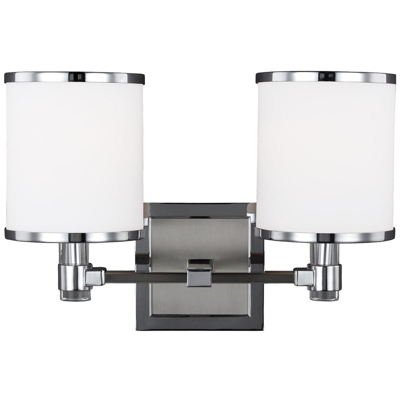 Generation Lighting - VS23302SN/CH - Two Light Vanity - Prospect Park - Satin Nickel / Chrome