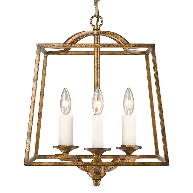 Golden - 3072-3P GG - Three Light Pendant - Athena - Grecian Gold
