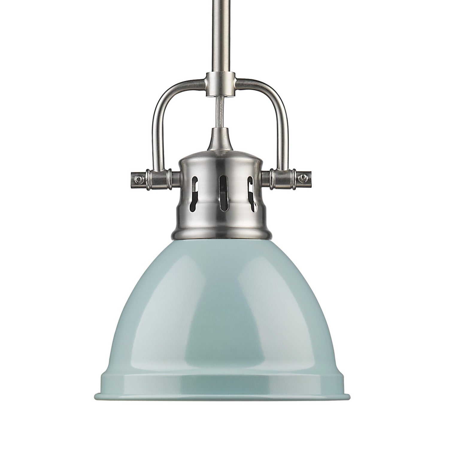 Golden - 3604-M1L PW-SF - One Light Mini Pendant - Duncan - Pewter