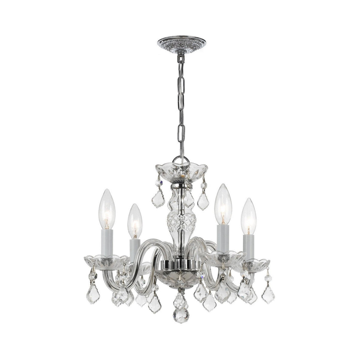 Crystorama - 1064-CH-CL-I - Four Light Mini Chandelier - Traditional Crystal - Polished Chrome