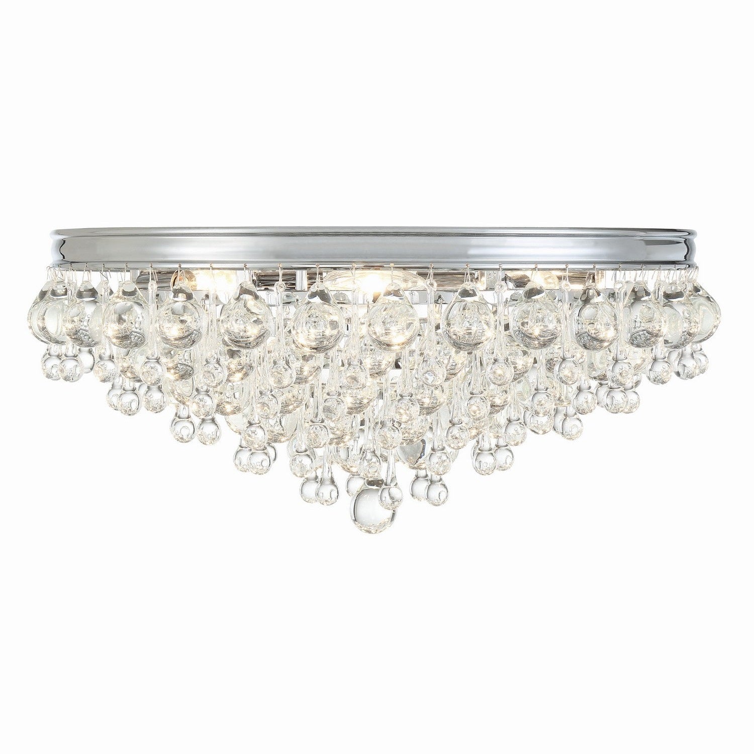 Crystorama - 138-CH - Six Light Flush Mount - Calypso - Polished Chrome