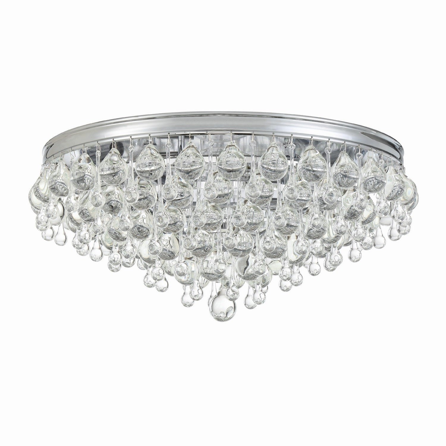 Crystorama - 138-CH - Six Light Flush Mount - Calypso - Polished Chrome