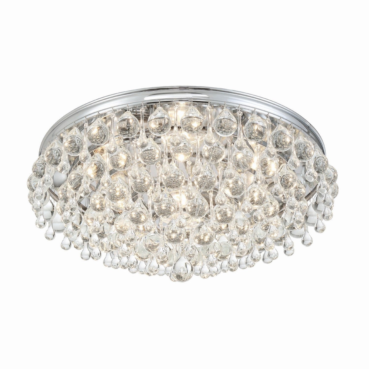 Crystorama - 138-CH - Six Light Flush Mount - Calypso - Polished Chrome