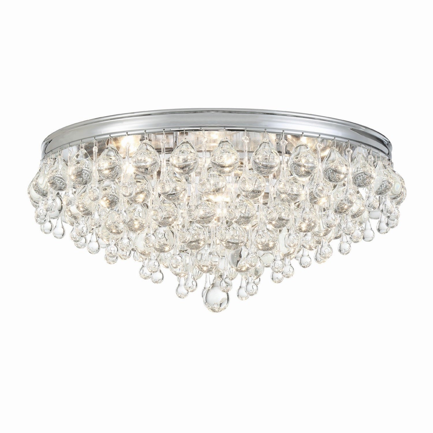 Crystorama - 138-CH - Six Light Flush Mount - Calypso - Polished Chrome