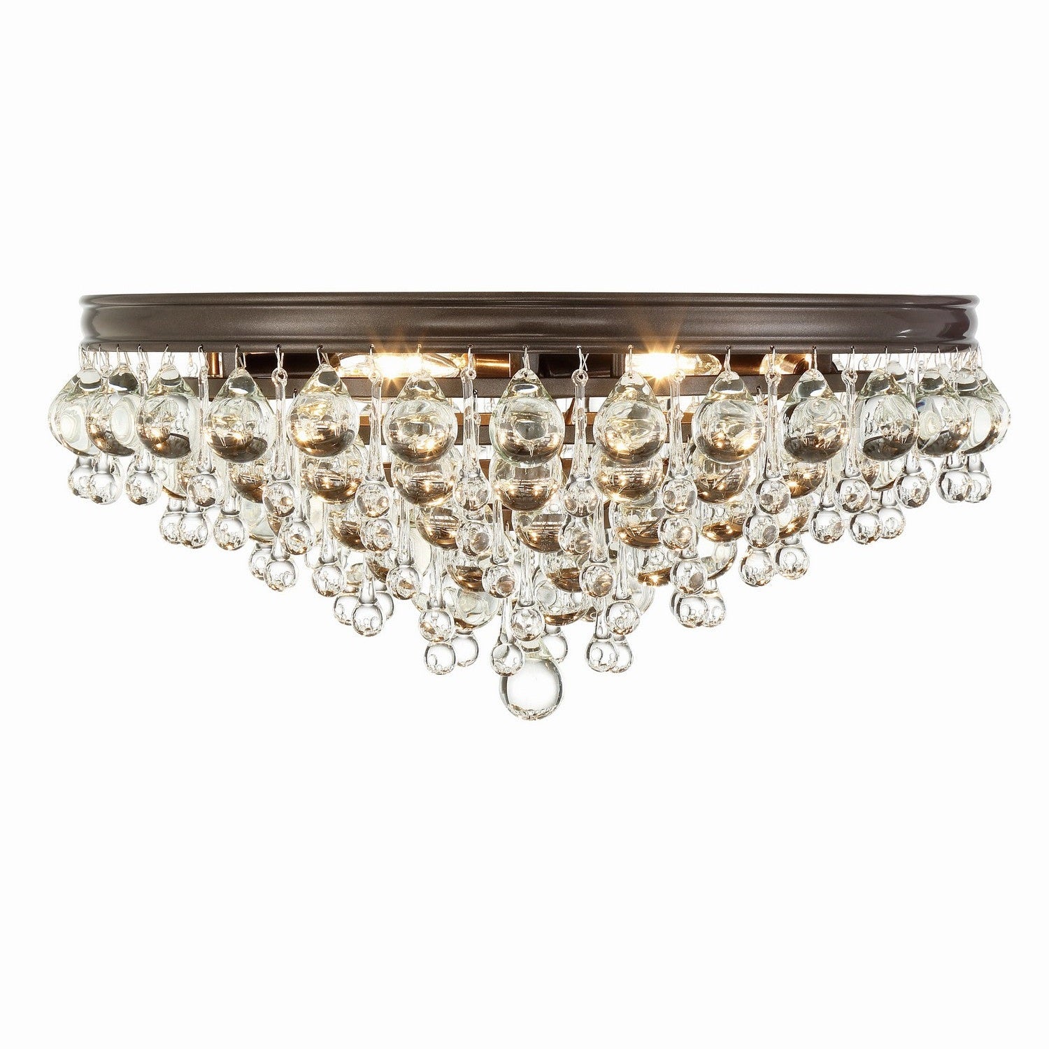 Crystorama - 138-VZ - Six Light Flush Mount - Calypso - Vibrant Bronze