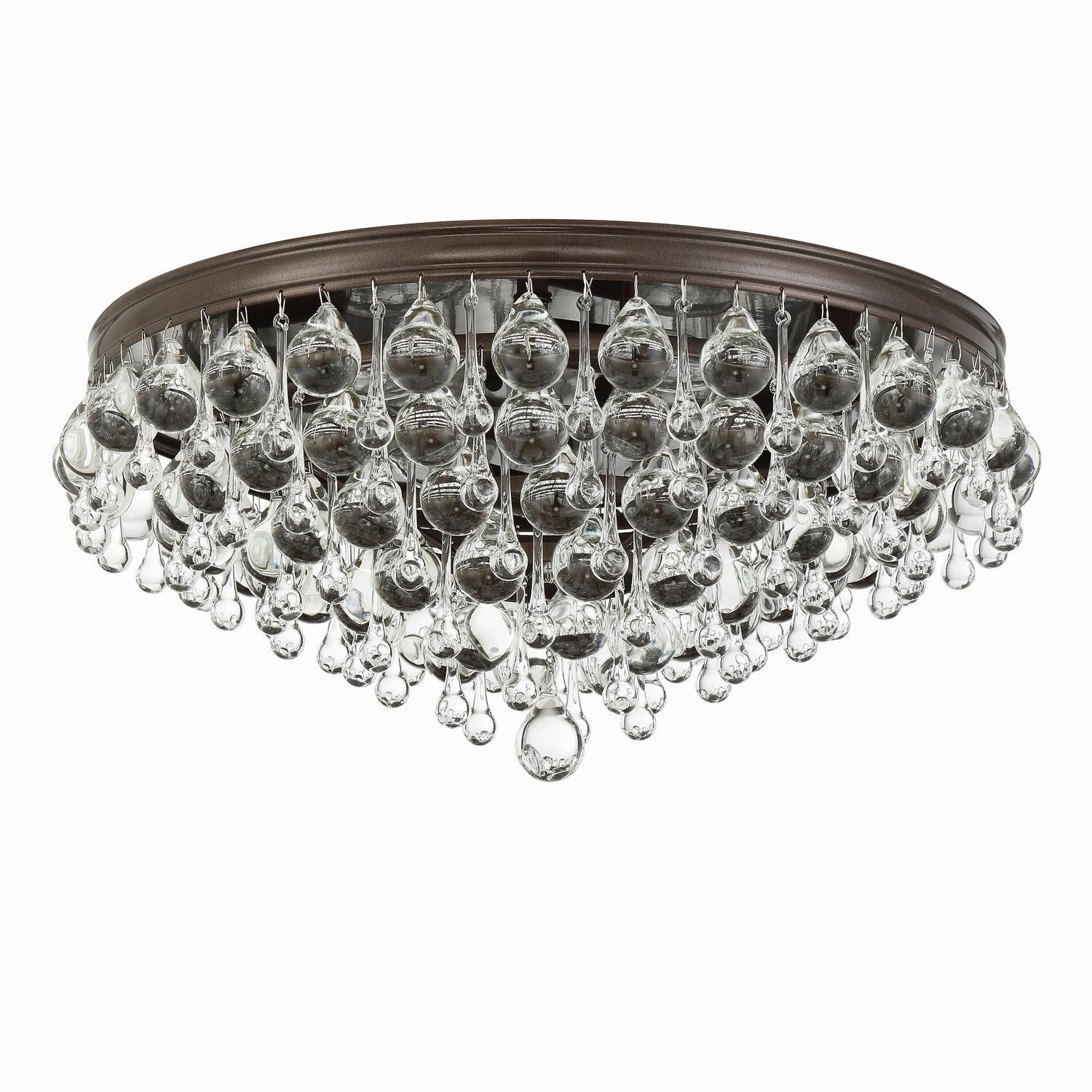 Crystorama - 138-VZ - Six Light Flush Mount - Calypso - Vibrant Bronze