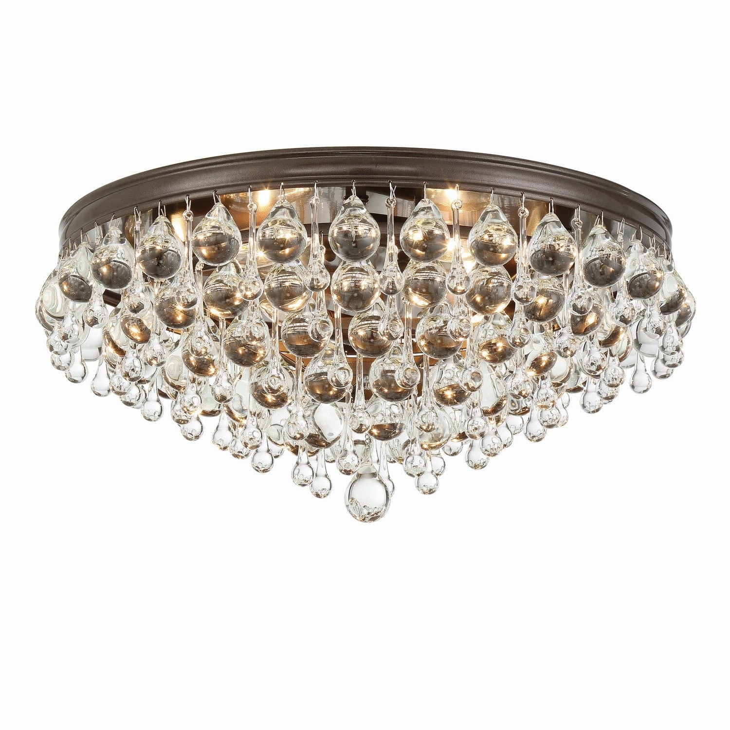 Crystorama - 138-VZ - Six Light Flush Mount - Calypso - Vibrant Bronze