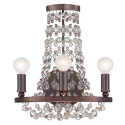 Crystorama - 1542-CB-MWP - Three Light Wall Sconce - Channing - Chocolate Bronze