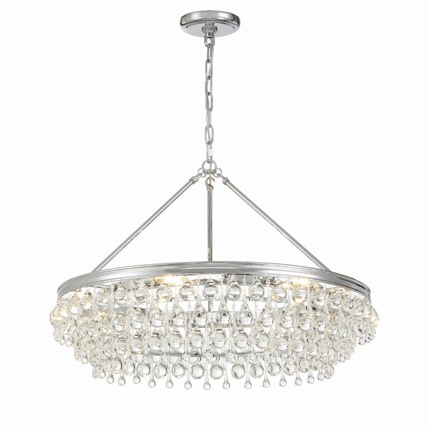 Crystorama - 275-CH - Six Light Chandelier - Calypso - Polished Chrome