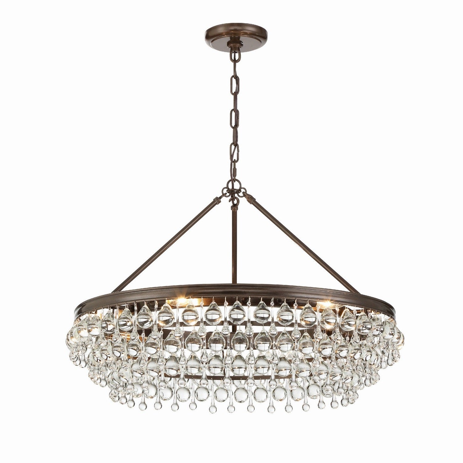 Crystorama - 275-VZ - Six Light Chandelier - Calypso - Vibrant Bronze