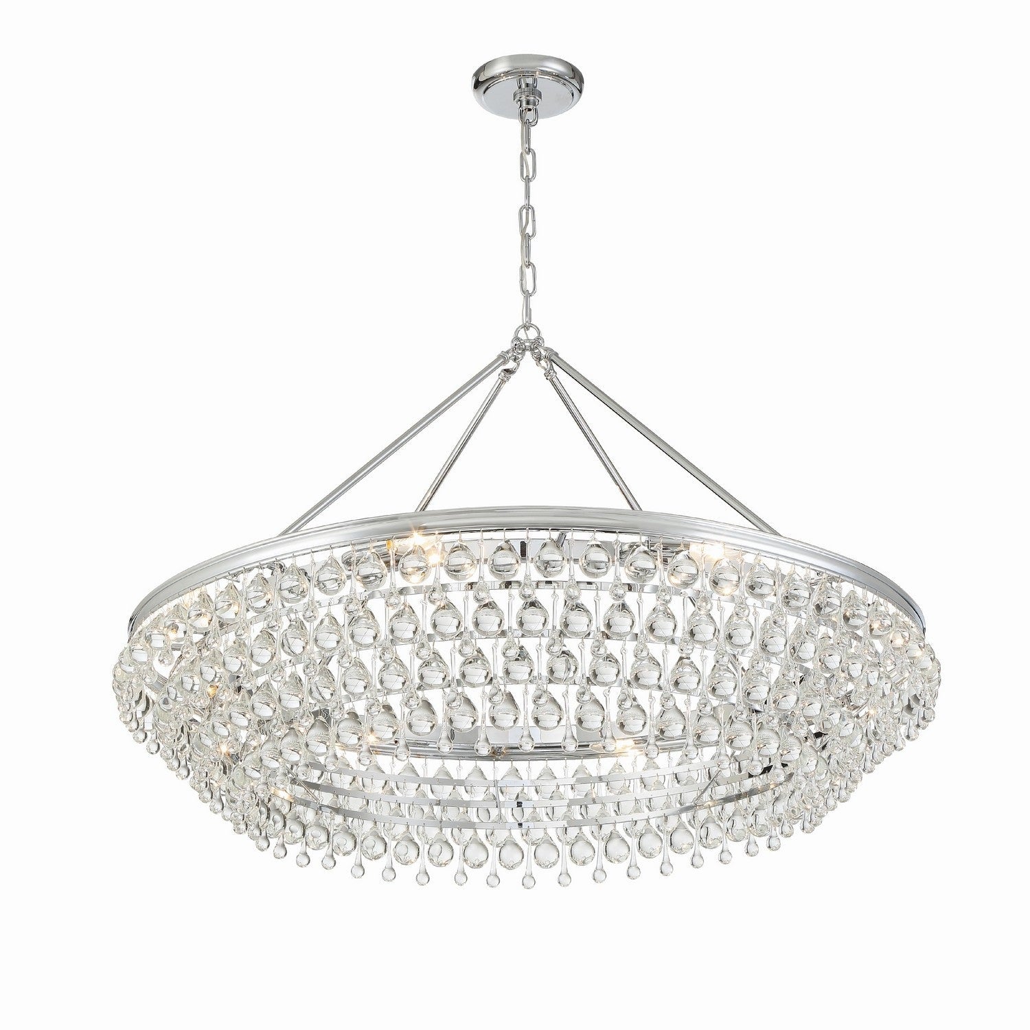 Crystorama - 278-CH - Eight Light Chandelier - Calypso - Polished Chrome